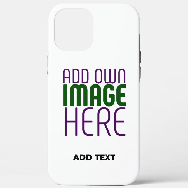 MODERN EDITABLE SIMPLE WHITE IMAGE TEXT TEMPLATE Case-Mate iPhone CASE (Back)