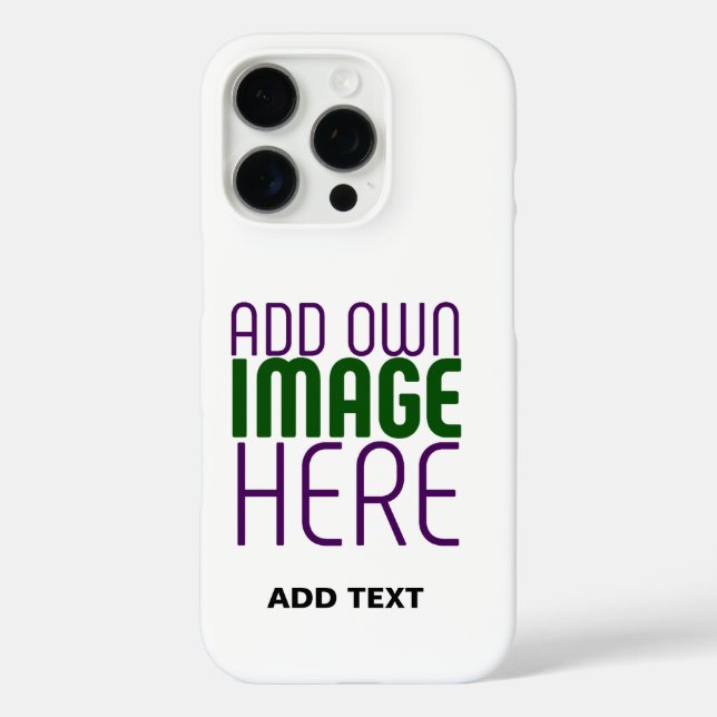 MODERN EDITABLE SIMPLE WHITE IMAGE TEXT TEMPLATE Case-Mate iPhone CASE (Back)