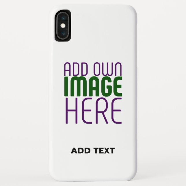 MODERN EDITABLE SIMPLE WHITE IMAGE TEXT TEMPLATE Case-Mate iPhone CASE (Back)