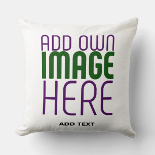 MODERN EDITABLE SIMPLE WHITE IMAGE TEXT TEMPLATE CUSHION