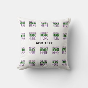 MODERN EDITABLE SIMPLE WHITE IMAGE TEXT TEMPLATE CUSHION