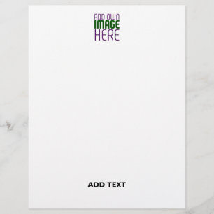 MODERN EDITABLE SIMPLE WHITE IMAGE TEXT TEMPLATE CUSTOM LETTERHEAD