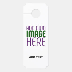 MODERN EDITABLE SIMPLE WHITE IMAGE TEXT TEMPLATE DOOR HANGER