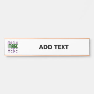 MODERN EDITABLE SIMPLE WHITE IMAGE TEXT TEMPLATE DOOR SIGN