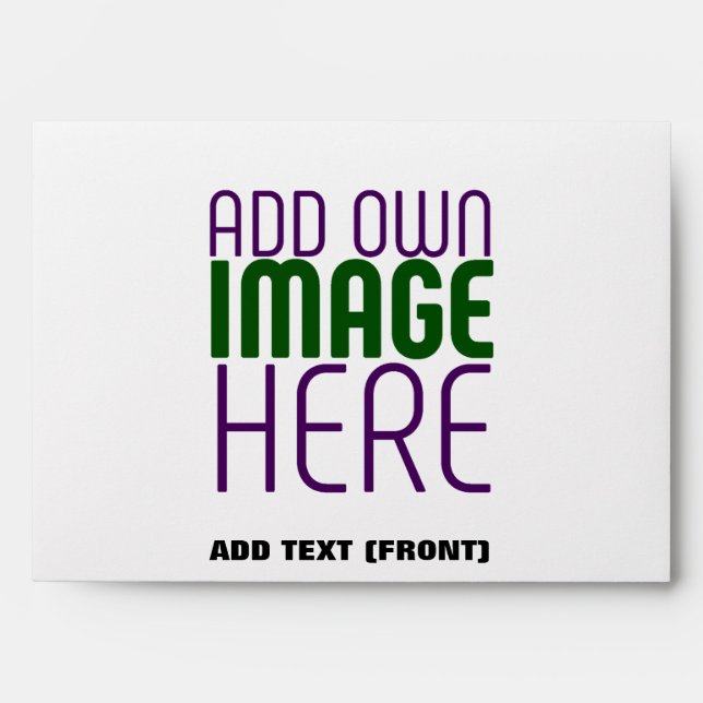 MODERN EDITABLE SIMPLE WHITE IMAGE TEXT TEMPLATE ENVELOPE (Front)