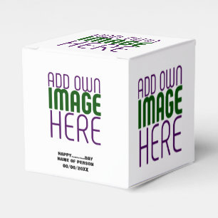 MODERN EDITABLE SIMPLE WHITE IMAGE TEXT TEMPLATE FAVOUR BOX