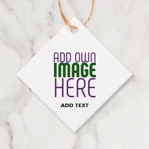 MODERN EDITABLE SIMPLE WHITE IMAGE TEXT TEMPLATE FAVOUR TAGS