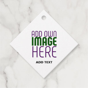 MODERN EDITABLE SIMPLE WHITE IMAGE TEXT TEMPLATE FAVOUR TAGS