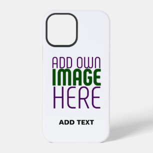 MODERN EDITABLE SIMPLE WHITE IMAGE TEXT TEMPLATE iPhone 12 PRO CASE