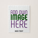 MODERN EDITABLE SIMPLE WHITE IMAGE TEXT TEMPLATE JIGSAW PUZZLE<br><div class="desc">THIS IS A DESIGN FITTING FOR CUSTOMERS.YOU CAN CHANGE, RESIZE OR ADD LOGO, PHOTO, TEXT AND COLOURS THE WAY YOU WANT.THANK YOU.</div>