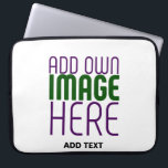 MODERN EDITABLE SIMPLE WHITE IMAGE TEXT TEMPLATE LAPTOP SLEEVE<br><div class="desc">THIS IS A DESIGN FITTING FOR CUSTOMERS.YOU CAN CHANGE, RESIZE OR ADD LOGO, PHOTO, TEXT AND COLOURS THE WAY YOU WANT.THANK YOU.</div>