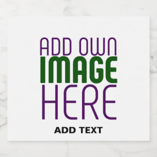 MODERN EDITABLE SIMPLE WHITE IMAGE TEXT TEMPLATE LIQUOR BOTTLE LABEL