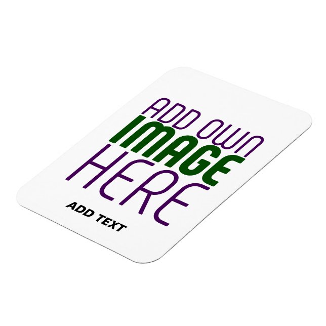 MODERN EDITABLE SIMPLE WHITE IMAGE TEXT TEMPLATE MAGNET (Left Side)
