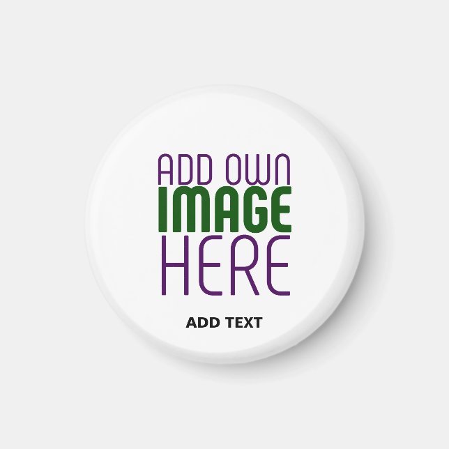 MODERN EDITABLE SIMPLE WHITE IMAGE TEXT TEMPLATE MAGNET (Front)