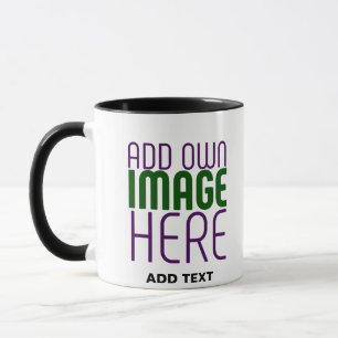 MODERN EDITABLE SIMPLE WHITE IMAGE TEXT TEMPLATE MUG