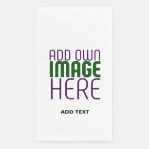MODERN EDITABLE SIMPLE WHITE IMAGE TEXT TEMPLATE NAPKIN
