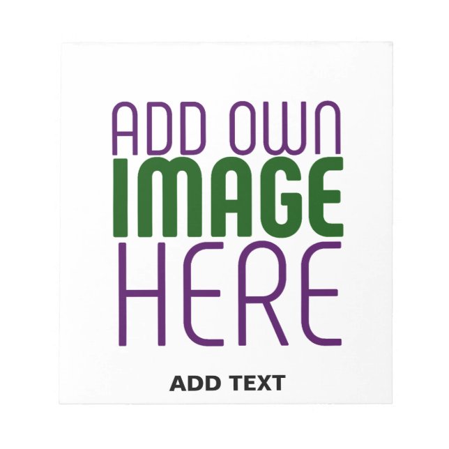 MODERN EDITABLE SIMPLE WHITE IMAGE TEXT TEMPLATE NOTEPAD (Front)