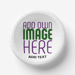 MODERN EDITABLE SIMPLE WHITE IMAGE TEXT TEMPLATE PAPER PLATE