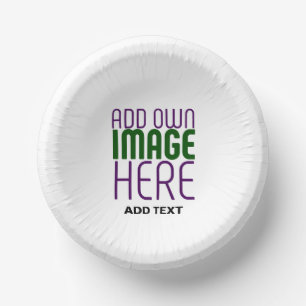 MODERN EDITABLE SIMPLE WHITE IMAGE TEXT TEMPLATE PAPER PLATE
