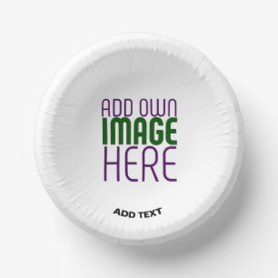 MODERN EDITABLE SIMPLE WHITE IMAGE TEXT TEMPLATE PAPER PLATE