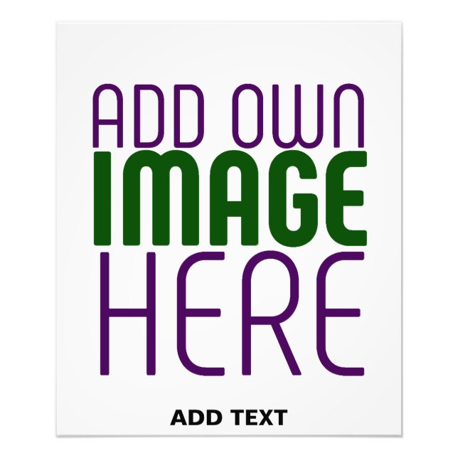 MODERN EDITABLE SIMPLE WHITE IMAGE TEXT TEMPLATE PHOTO PRINT (Front)