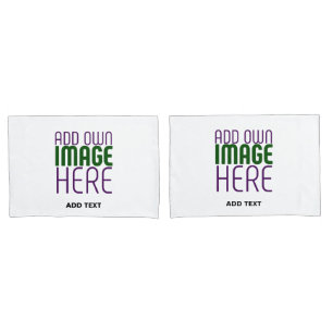 MODERN EDITABLE SIMPLE WHITE IMAGE TEXT TEMPLATE PILLOWCASE