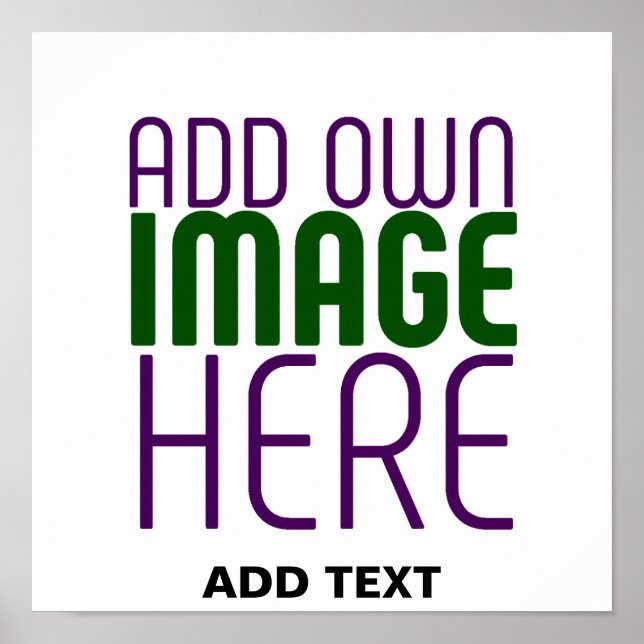 MODERN EDITABLE SIMPLE WHITE IMAGE TEXT TEMPLATE POSTER (Front)