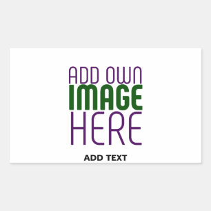 MODERN EDITABLE SIMPLE WHITE IMAGE TEXT TEMPLATE RECTANGULAR STICKER