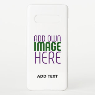 MODERN EDITABLE SIMPLE WHITE IMAGE TEXT TEMPLATE SAMSUNG GALAXY CASE