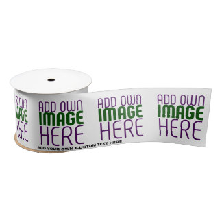 MODERN EDITABLE SIMPLE WHITE IMAGE TEXT TEMPLATE SATIN RIBBON