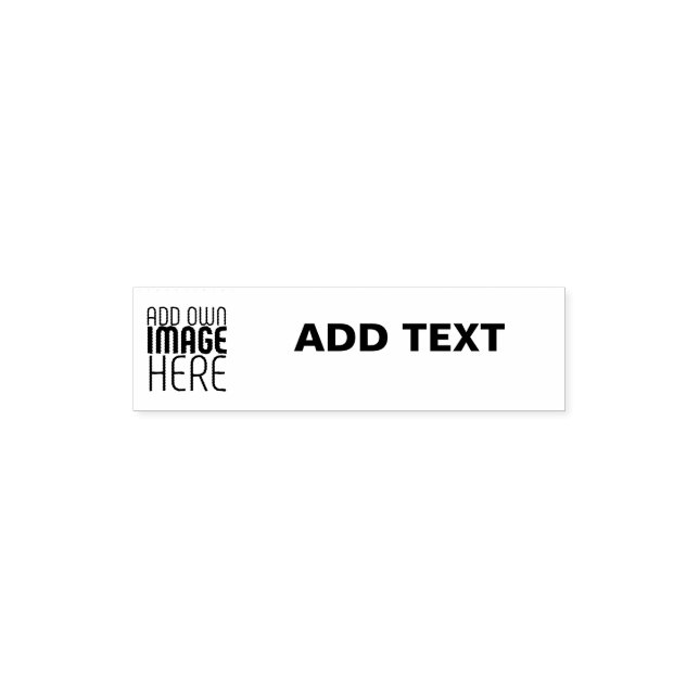MODERN EDITABLE SIMPLE WHITE IMAGE TEXT TEMPLATE SELF-INKING STAMP (Design)