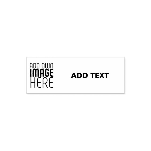 MODERN EDITABLE SIMPLE WHITE IMAGE TEXT TEMPLATE SELF-INKING STAMP (Design)