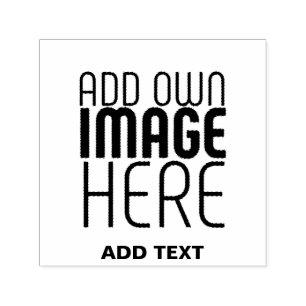 MODERN EDITABLE SIMPLE WHITE IMAGE TEXT TEMPLATE SELF-INKING STAMP