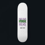 MODERN EDITABLE SIMPLE WHITE IMAGE TEXT TEMPLATE SKATEBOARD<br><div class="desc">THIS IS A DESIGN FITTING FOR CUSTOMERS.YOU CAN CHANGE, RESIZE OR ADD LOGO, PHOTO, TEXT AND COLOURS THE WAY YOU WANT.THANK YOU.</div>