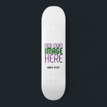 MODERN EDITABLE SIMPLE WHITE IMAGE TEXT TEMPLATE SKATEBOARD<br><div class="desc">THIS IS A DESIGN FITTING FOR CUSTOMERS.YOU CAN CHANGE, RESIZE OR ADD LOGO, PHOTO, TEXT AND COLOURS THE WAY YOU WANT.THANK YOU.</div>