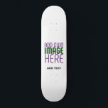 MODERN EDITABLE SIMPLE WHITE IMAGE TEXT TEMPLATE SKATEBOARD<br><div class="desc">THIS IS A DESIGN FITTING FOR CUSTOMERS.YOU CAN CHANGE, RESIZE OR ADD LOGO, PHOTO, TEXT AND COLOURS THE WAY YOU WANT.THANK YOU.</div>