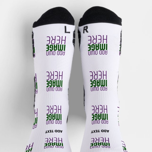 MODERN EDITABLE SIMPLE WHITE IMAGE TEXT TEMPLATE SOCKS (Top)