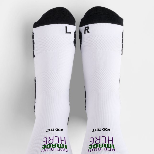 MODERN EDITABLE SIMPLE WHITE IMAGE TEXT TEMPLATE SOCKS (Top)