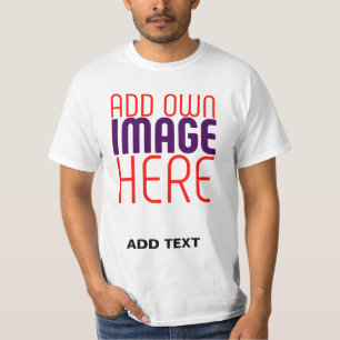 MODERN EDITABLE SIMPLE WHITE IMAGE TEXT TEMPLATE T-Shirt