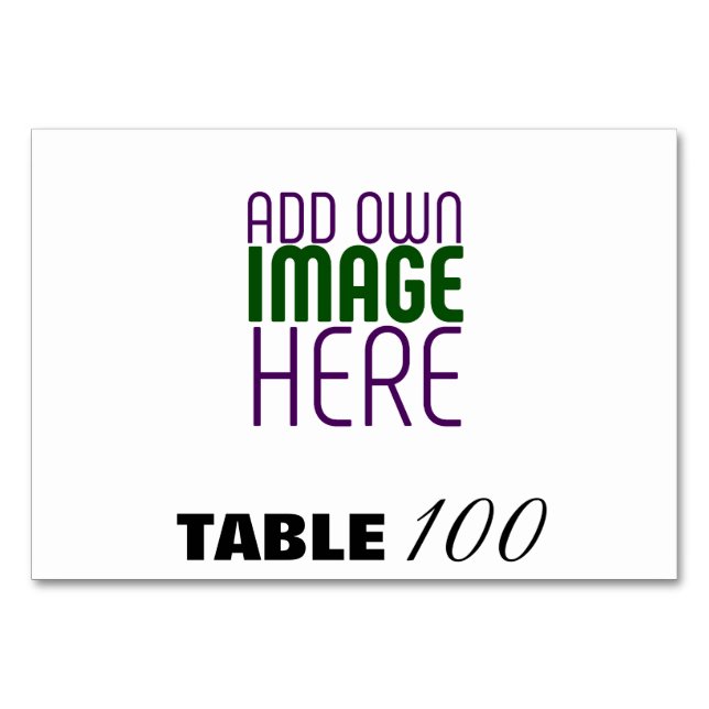 MODERN EDITABLE SIMPLE WHITE IMAGE TEXT TEMPLATE TABLE NUMBER (Front)