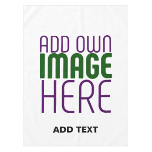 MODERN EDITABLE SIMPLE WHITE IMAGE TEXT TEMPLATE TABLECLOTH