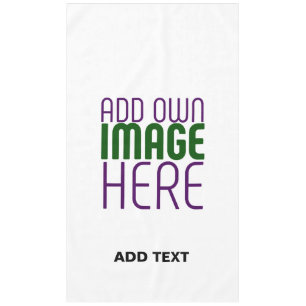 MODERN EDITABLE SIMPLE WHITE IMAGE TEXT TEMPLATE TABLECLOTH