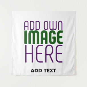 MODERN EDITABLE SIMPLE WHITE IMAGE TEXT TEMPLATE TAPESTRY