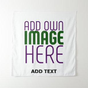 MODERN EDITABLE SIMPLE WHITE IMAGE TEXT TEMPLATE TAPESTRY