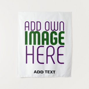 MODERN EDITABLE SIMPLE WHITE IMAGE TEXT TEMPLATE TAPESTRY