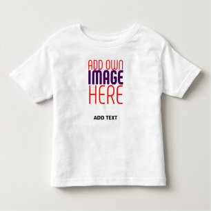 MODERN EDITABLE SIMPLE WHITE IMAGE TEXT TEMPLATE TODDLER T-Shirt