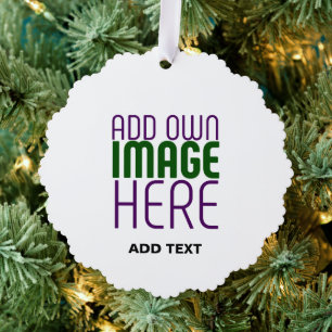 MODERN EDITABLE SIMPLE WHITE IMAGE TEXT TEMPLATE TREE DECORATION CARD