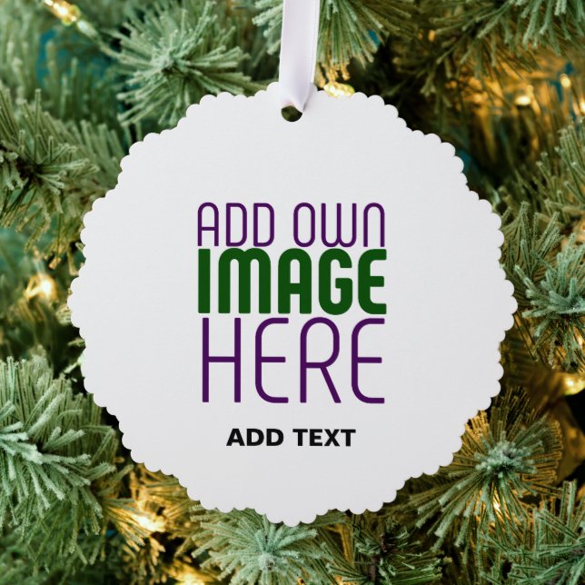 MODERN EDITABLE SIMPLE WHITE IMAGE TEXT TEMPLATE TREE DECORATION CARD (Insitu (Tree))