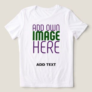 MODERN EDITABLE SIMPLE WHITE IMAGE TEXT TEMPLATE Tri-Blend SHIRT