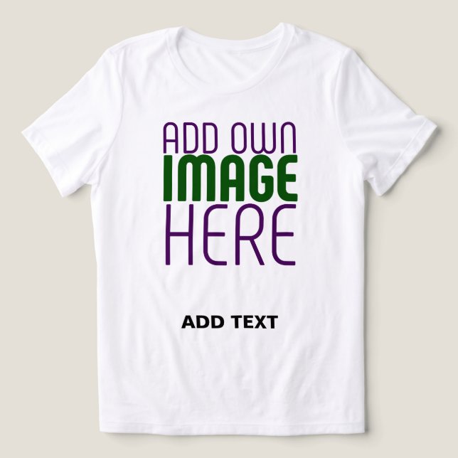 MODERN EDITABLE SIMPLE WHITE IMAGE TEXT TEMPLATE Tri-Blend SHIRT (Design Front)